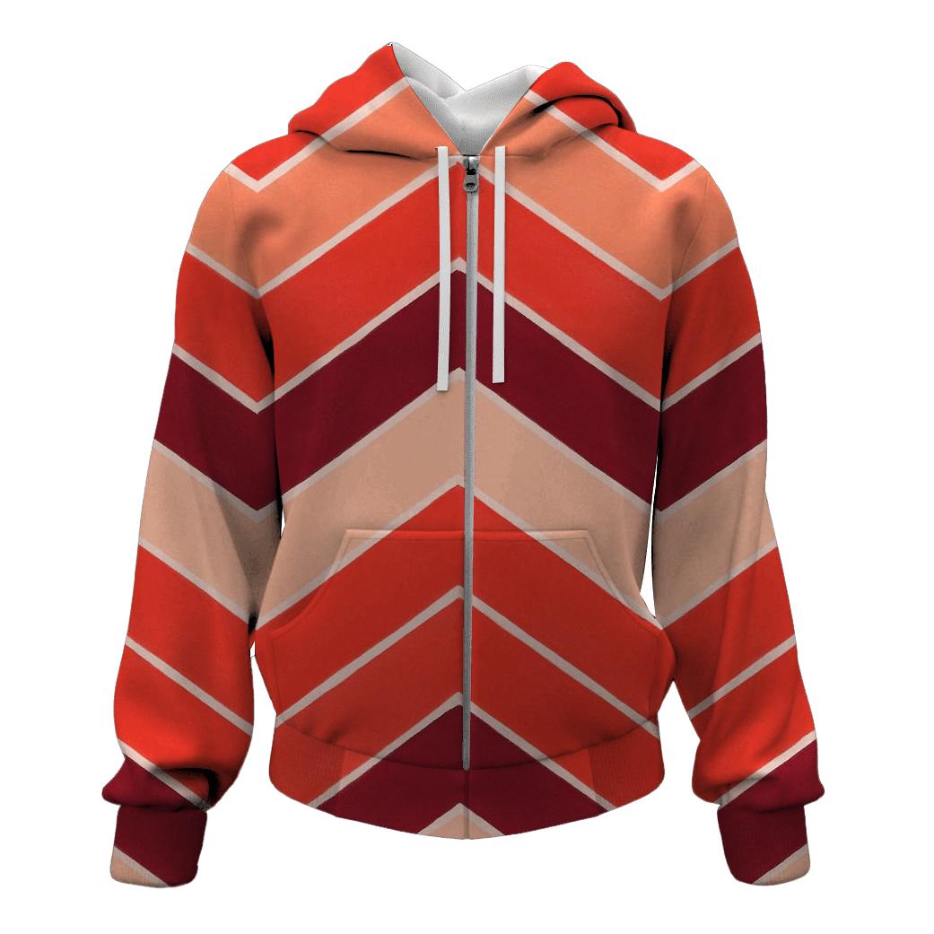 Chevron Accordion Meteor Ridge pullover hoodies