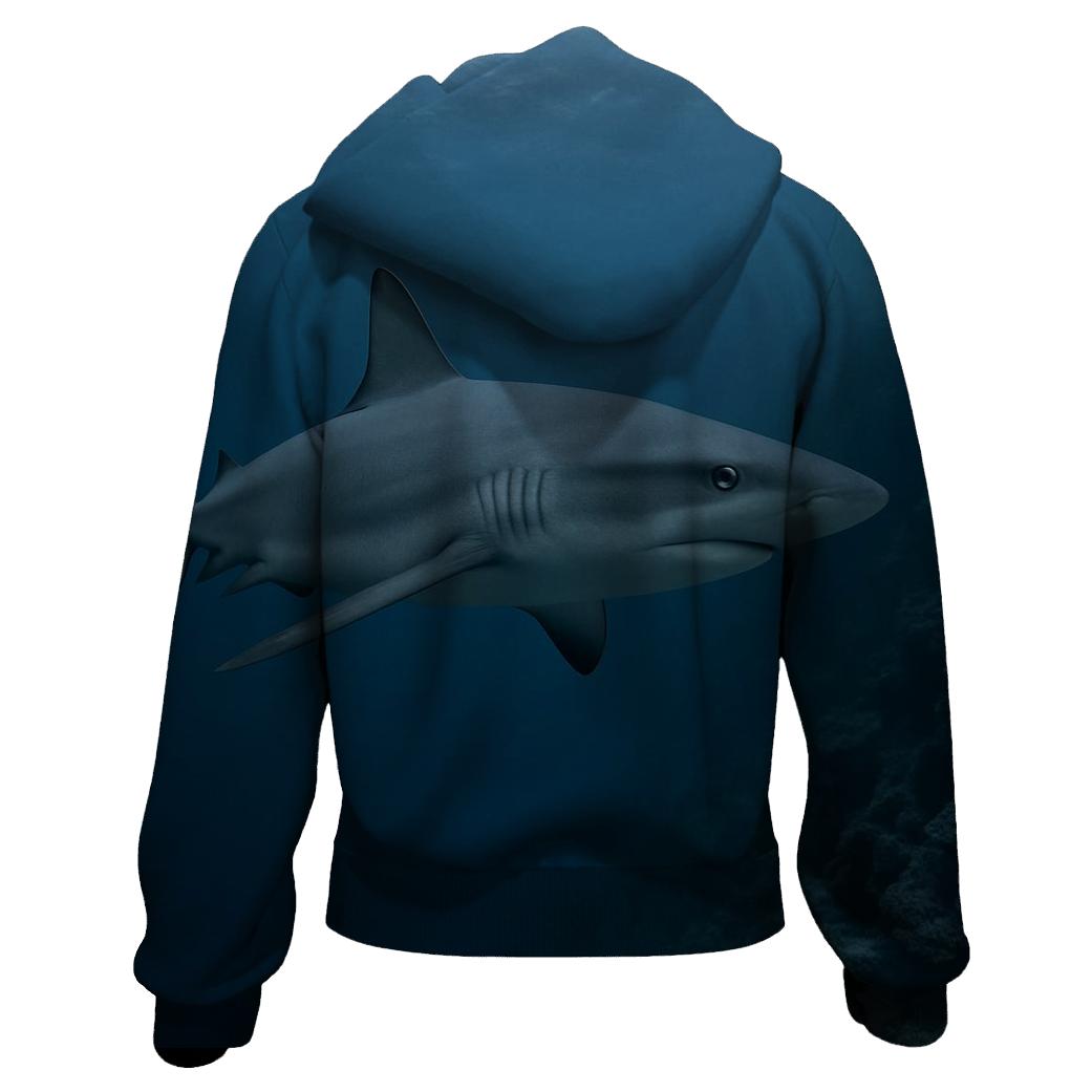 Reef Patrol Grey Reef Shark printed hoodies