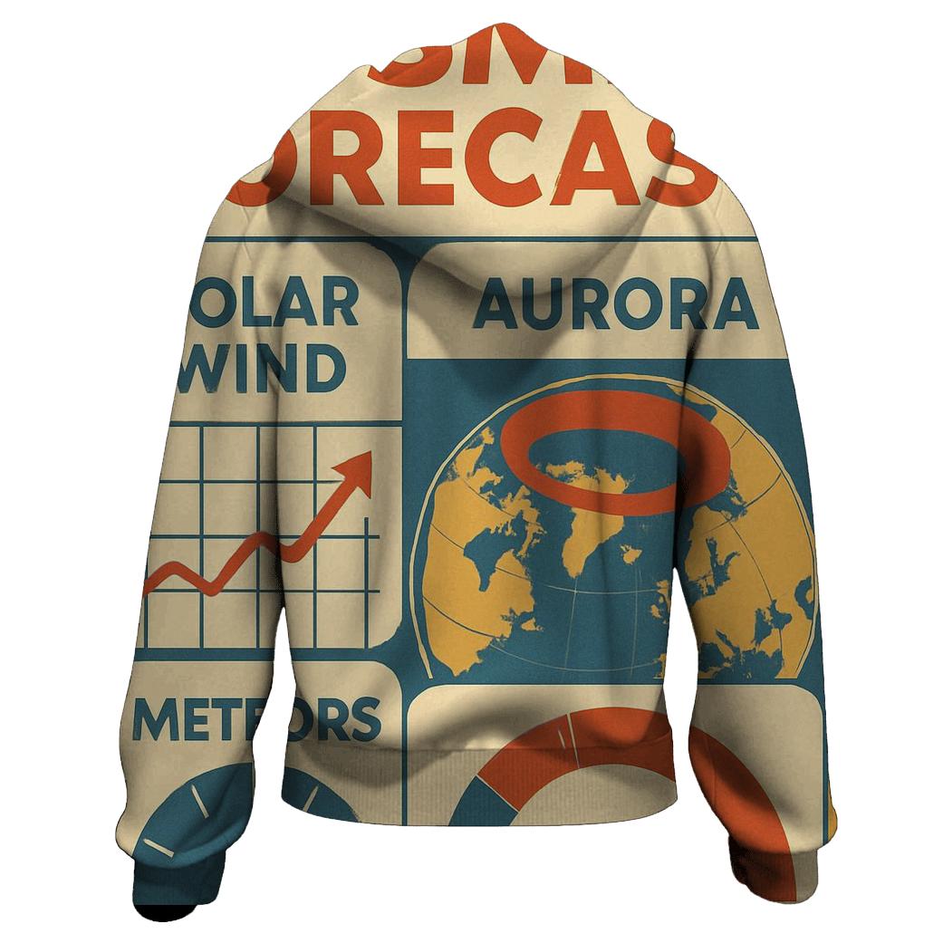 Retro Space Weather Forecast heavyweight hoodies