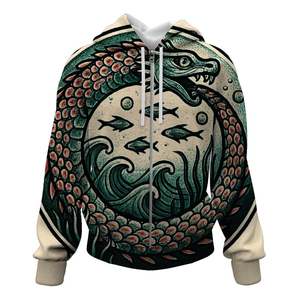 Ouroboros Reef Of Living Ink graphic hoodies