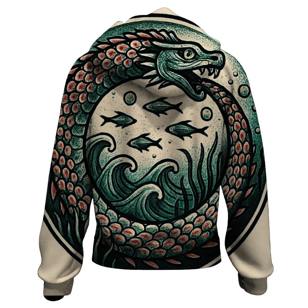 Ouroboros Reef Of Living Ink graphic hoodies