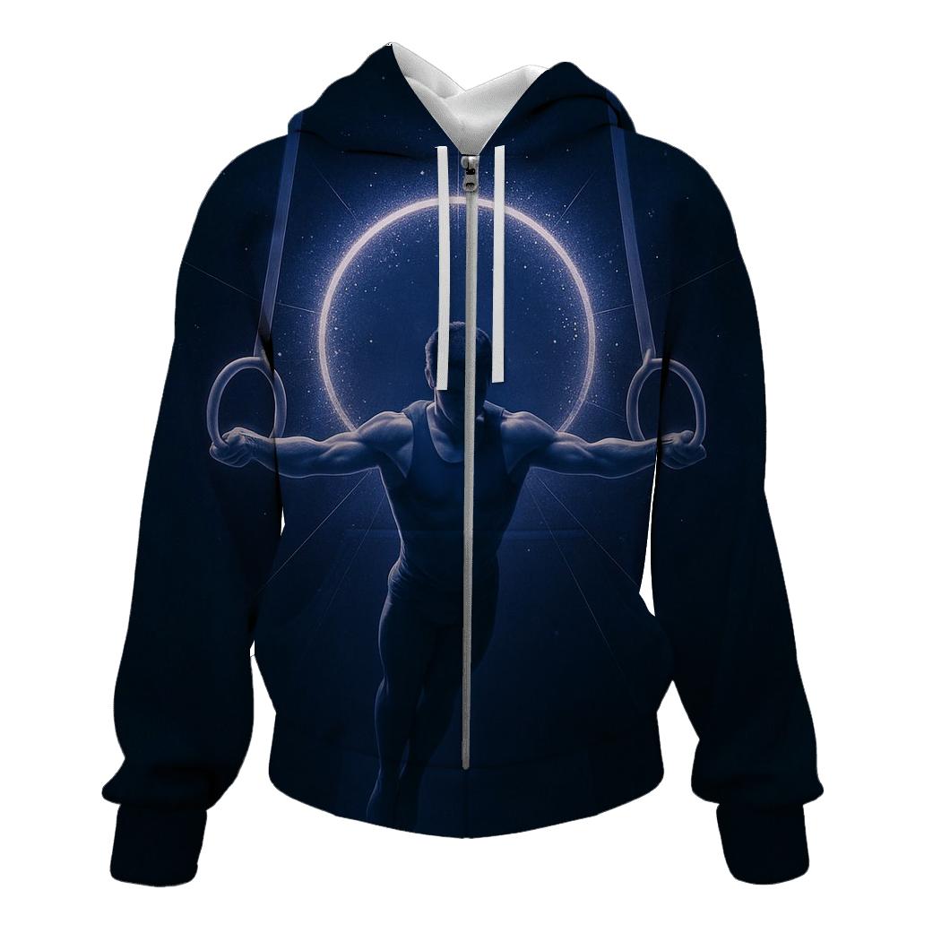 Gymnastics Rings Stellar Halo designer hoodies