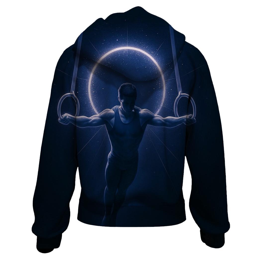 Gymnastics Rings Stellar Halo designer hoodies