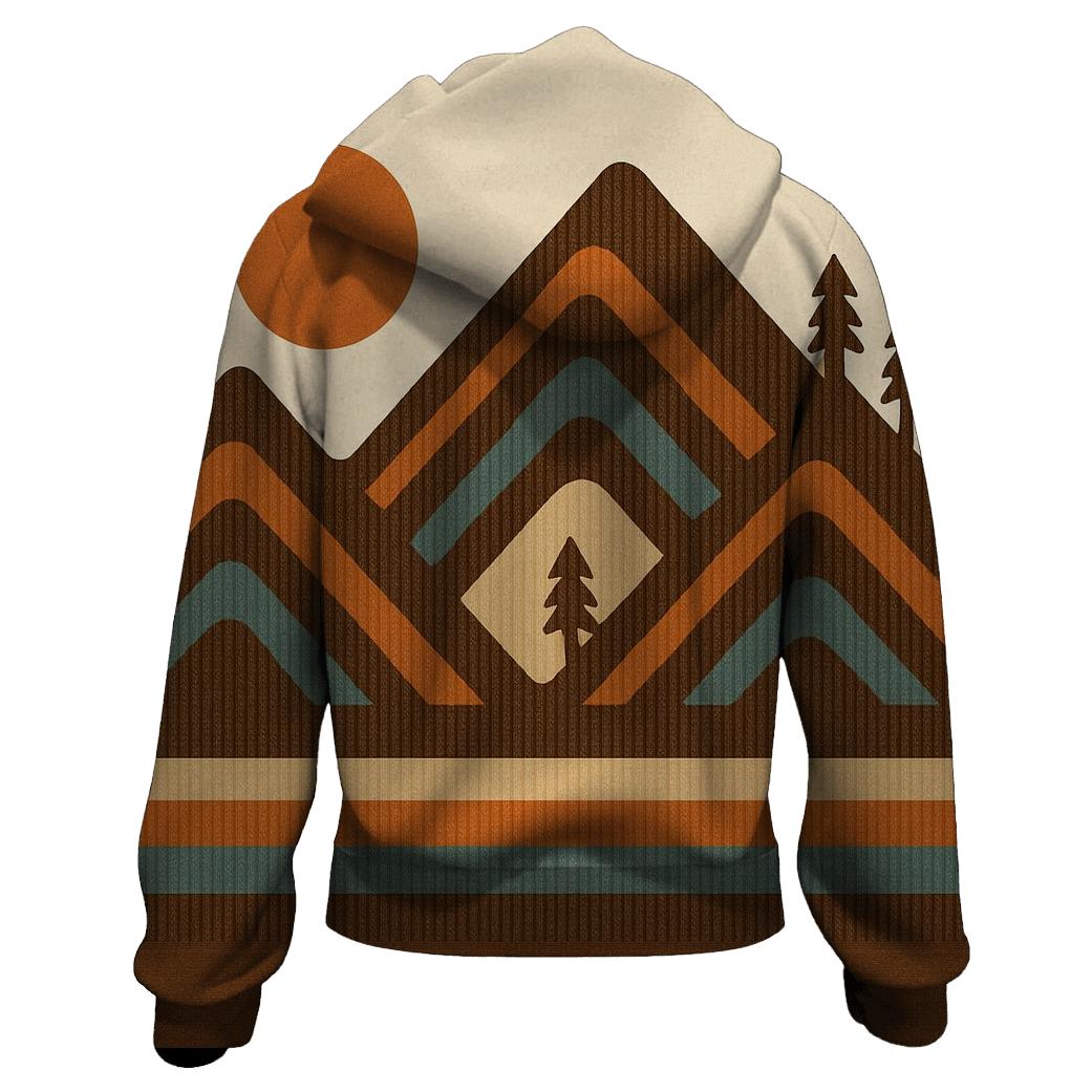 Brown Corduroy Mountain Bands graphic hoodies