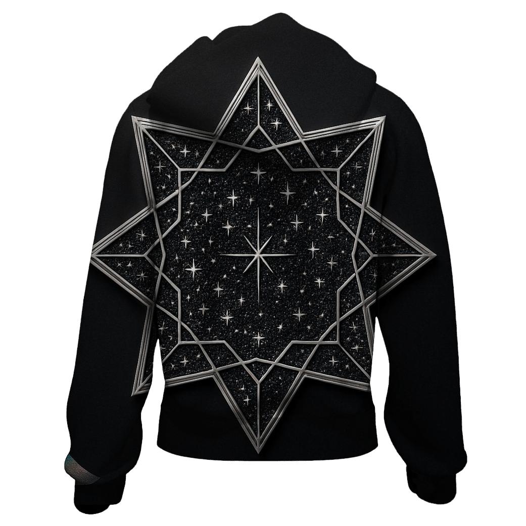Silver Star Lattice Emblem heavyweight hoodies