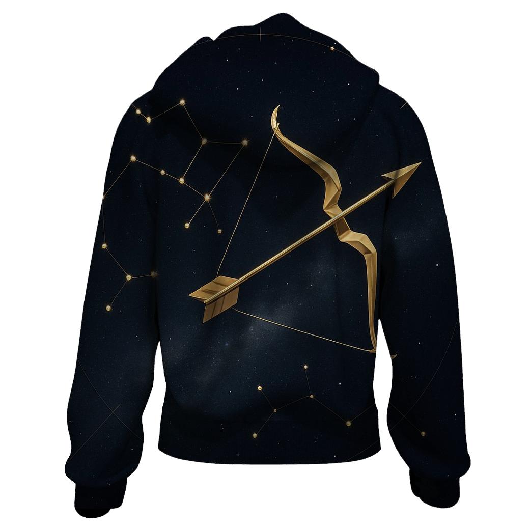 Sagittarius Archer Galactic Wayfinder embroidered hoodies