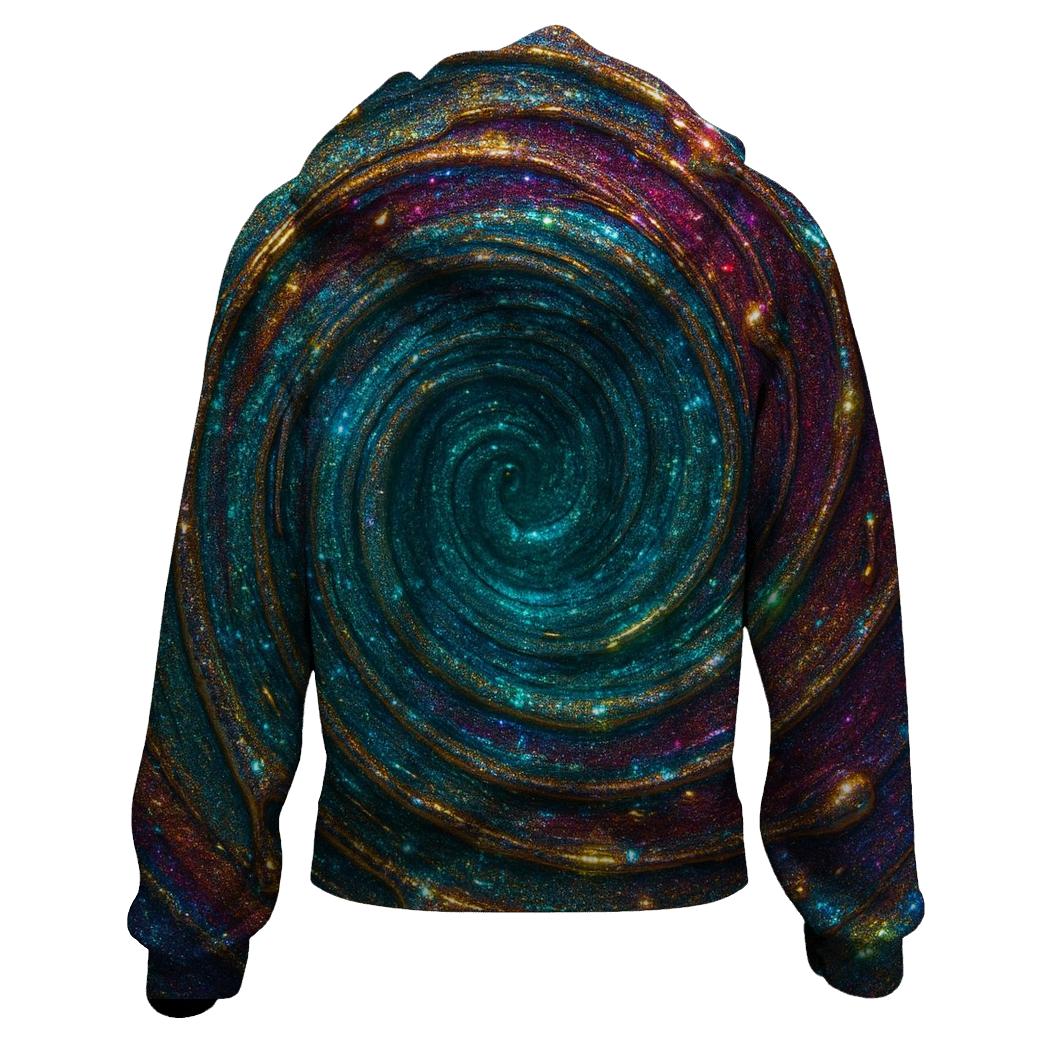 Jewel Tone Shimmer Vortex Pool printed hoodies