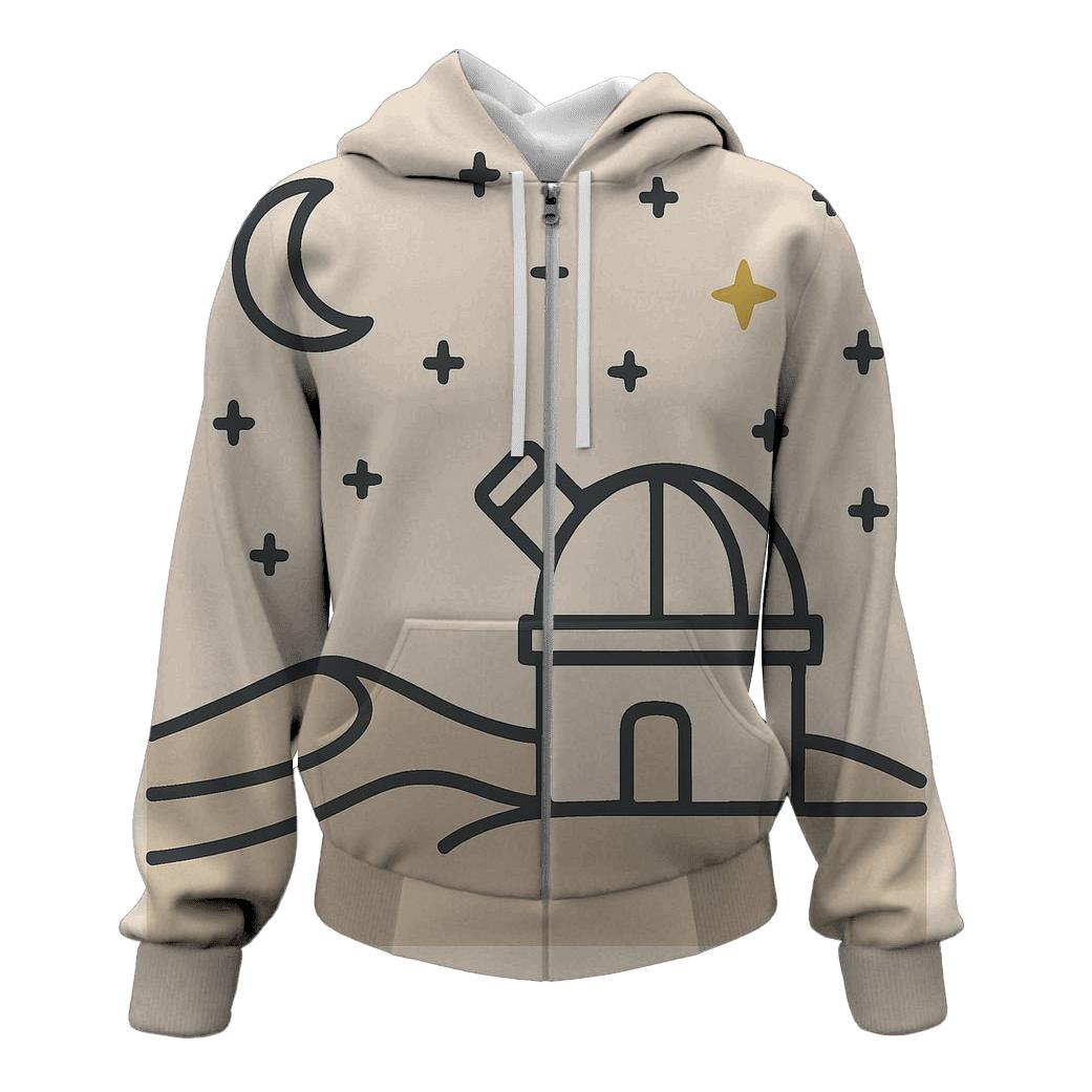 Desert Observatory Minimal Icons graphic hoodies
