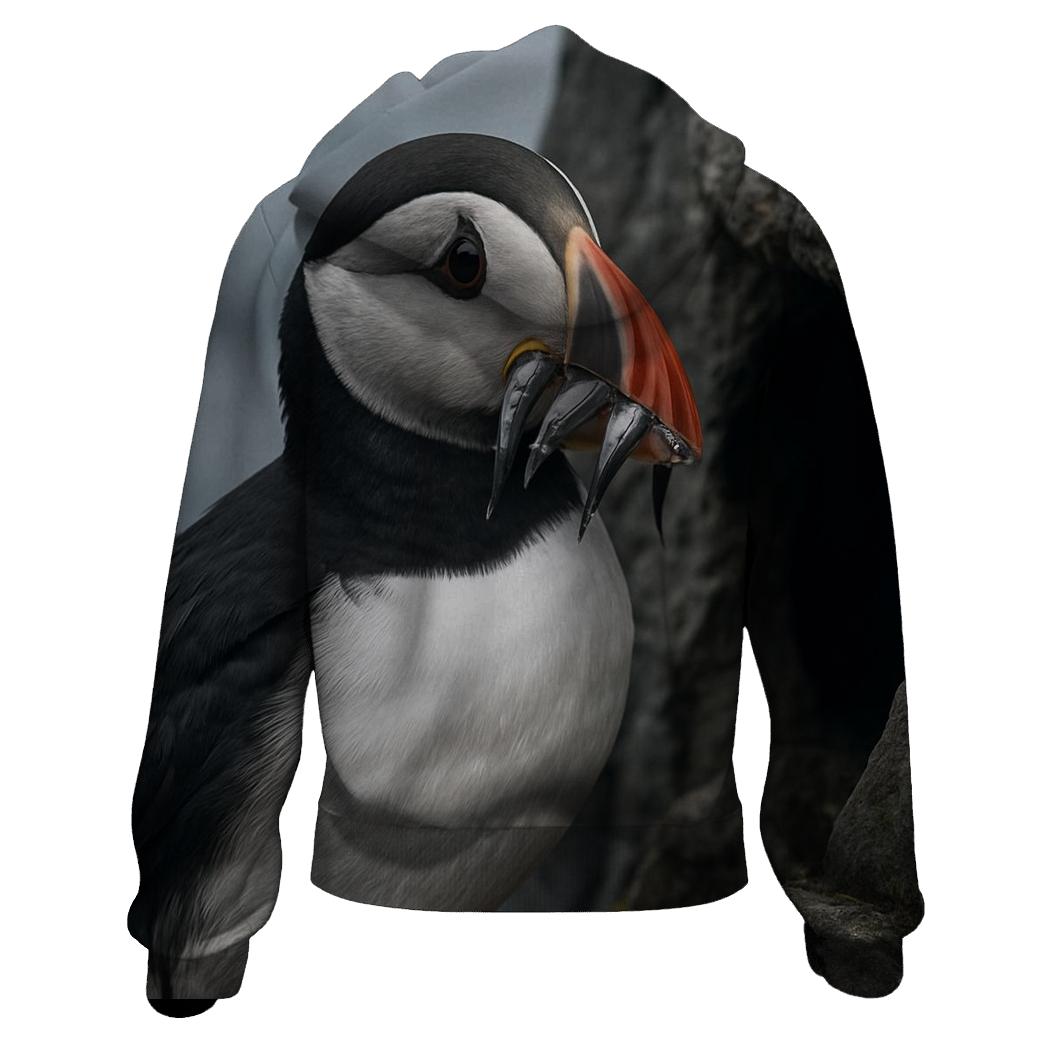 Basalt Cliff Nursery Atlantic Puffin zip-up hoodies