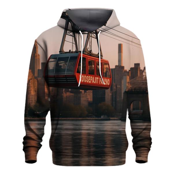 First Light Over Roosevelt Island Tramway premium hoodies
