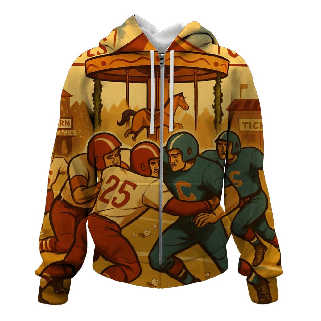 Vintage Fairground Rivalry Bowl printed hoodies