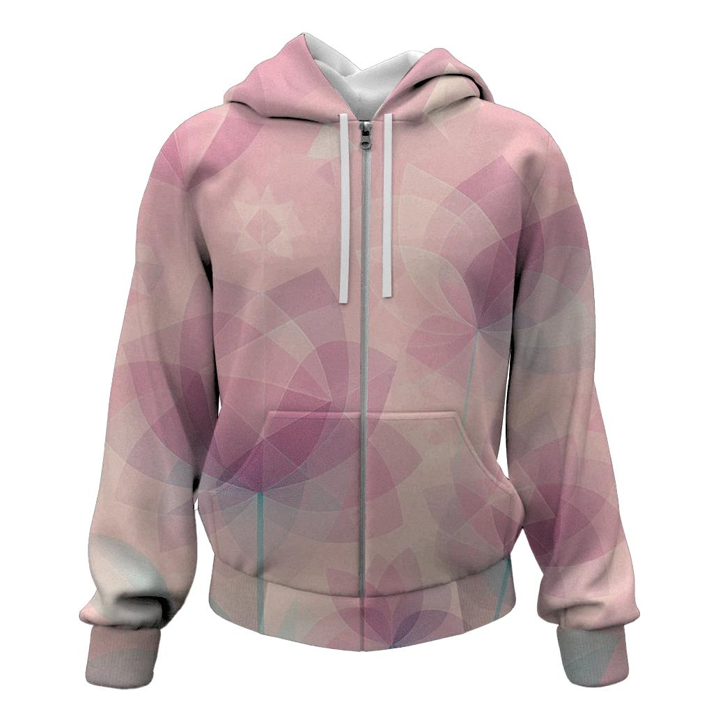 Quantum Garden Geometric Bloom hoodies fashion