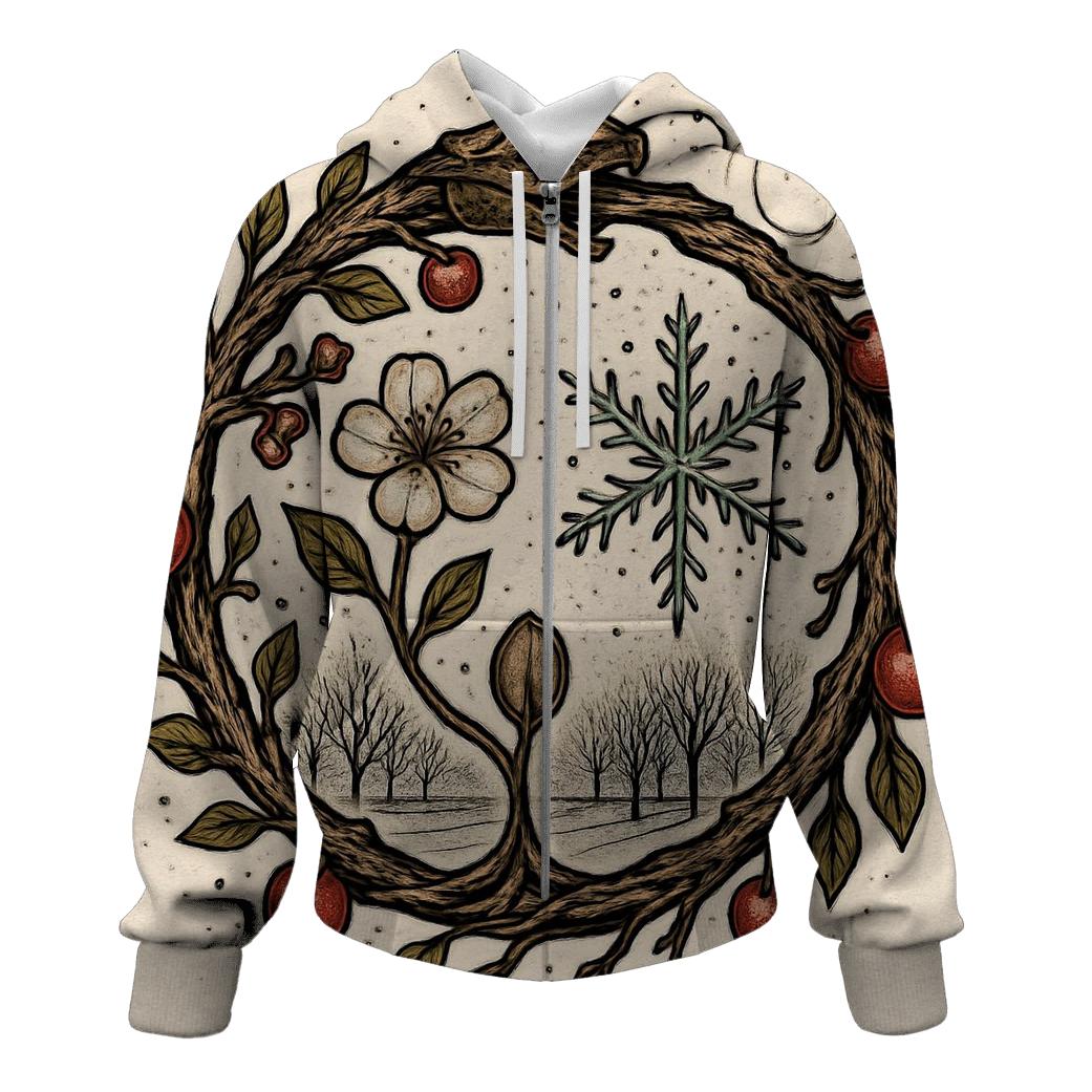 Ouroboros Orchard In Winter Bloom lightweight hoodies