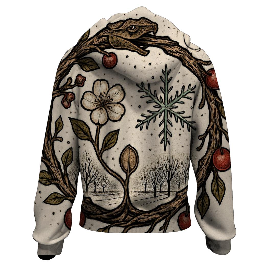Ouroboros Orchard In Winter Bloom lightweight hoodies