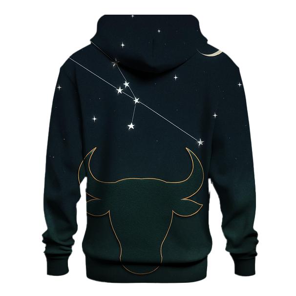 Taurus Constellation With Verdant Bull Sigil embroidered hoodies