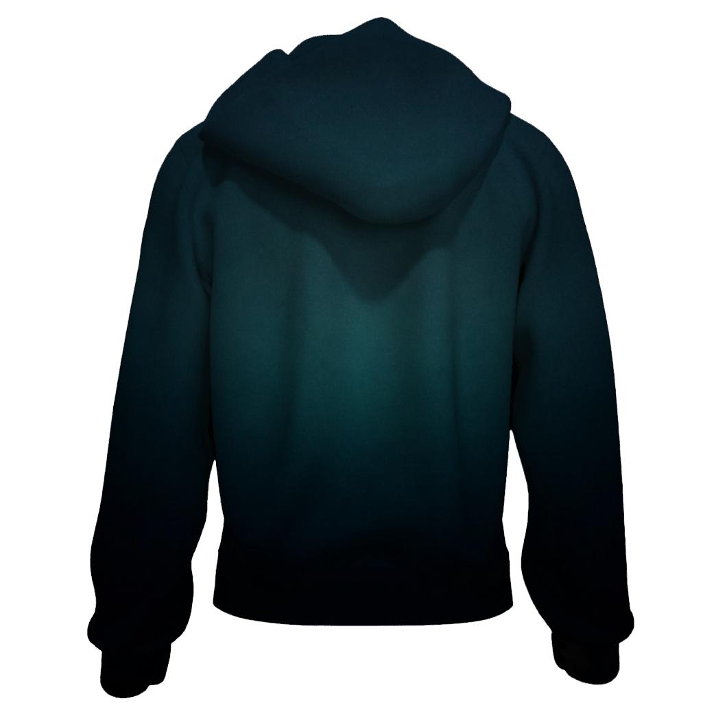 Obsidian Teal Depth Fade lightweight hoodies