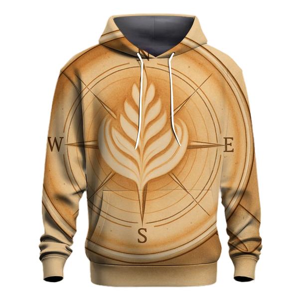 Latte Rosette Compass pullover hoodies