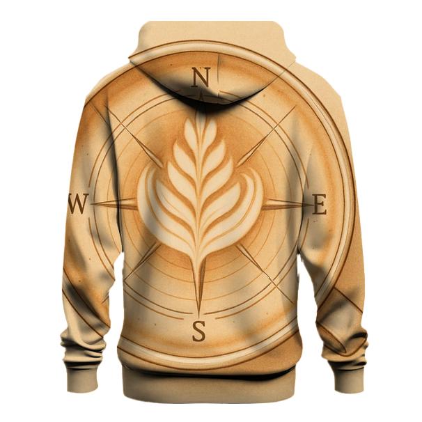 Latte Rosette Compass pullover hoodies