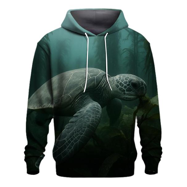 Kelp Forest Glide Green Sea Turtle zip-up hoodies