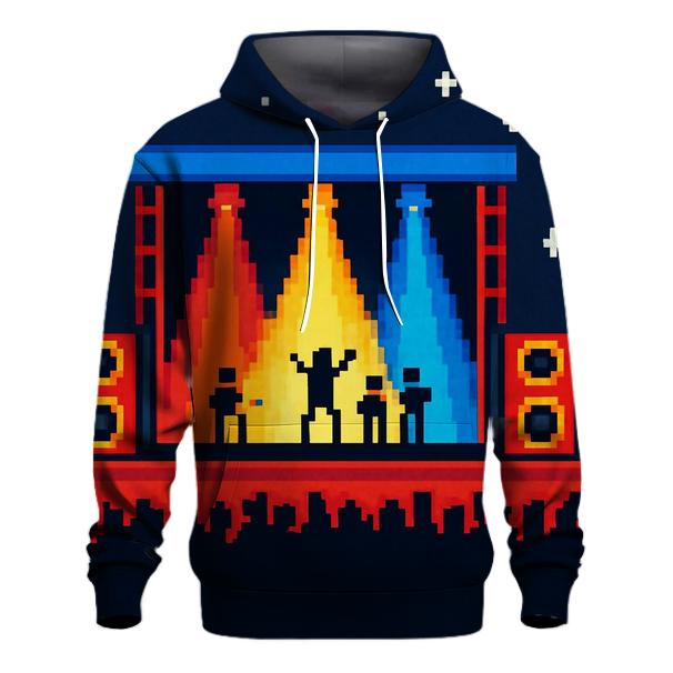 Pixel Pop Stage Panorama graphic hoodies