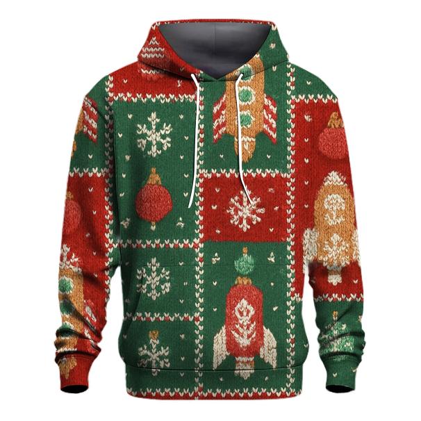 Gingerbread Rocket Parade Grid Design hoodie styles