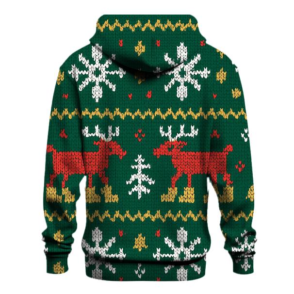 Reindeer Moon Boot Fair Isle Design lightweight hoodies