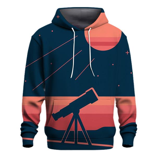 Synthwave Telescope Silhouette hoodie designs