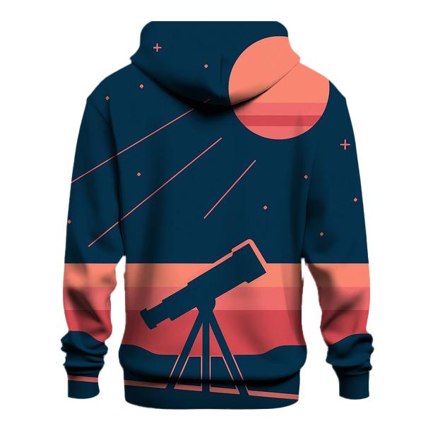 Synthwave Telescope Silhouette hoodie designs