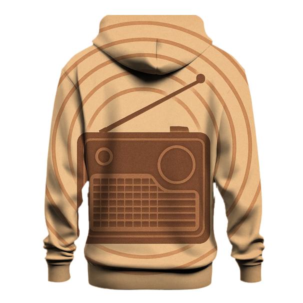 Sepia Radio Wave Relic zip-up hoodies