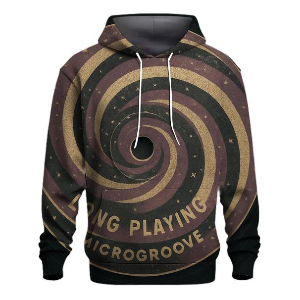 Worn Vinyl Record Galaxy Label embroidered hoodies