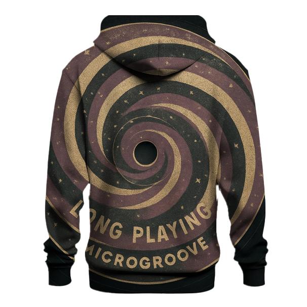 Worn Vinyl Record Galaxy Label embroidered hoodies
