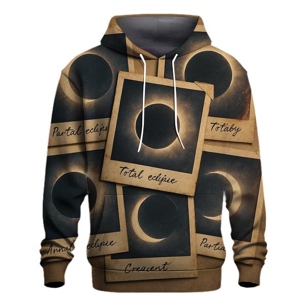 Faded Polaroid Eclipse Collage premium hoodies