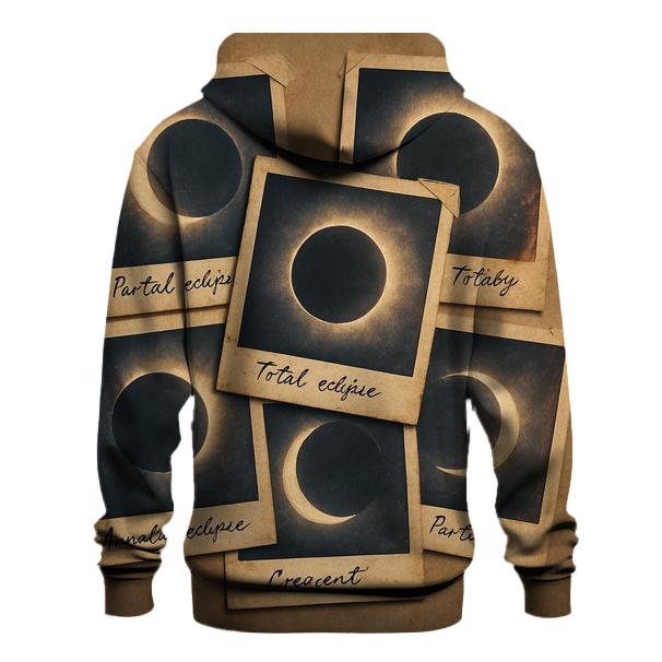 Faded Polaroid Eclipse Collage premium hoodies