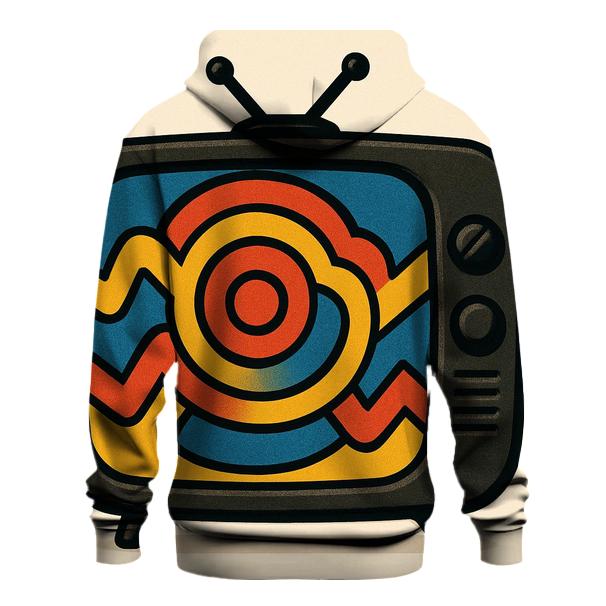 Retro TV Signal Bloom pullover hoodies