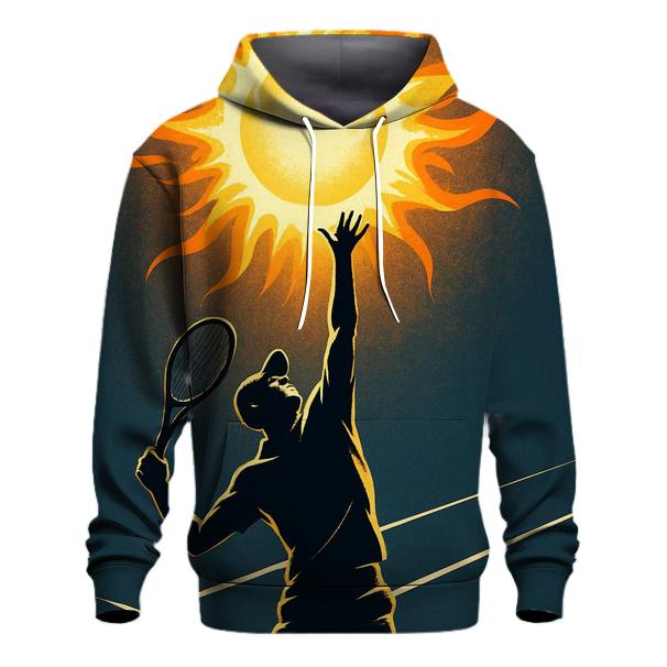 Tennis Serve Solar Flare heavyweight hoodies
