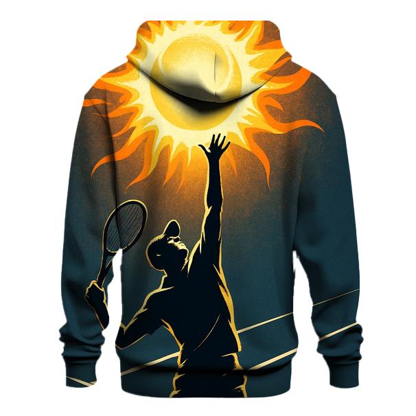 Tennis Serve Solar Flare heavyweight hoodies