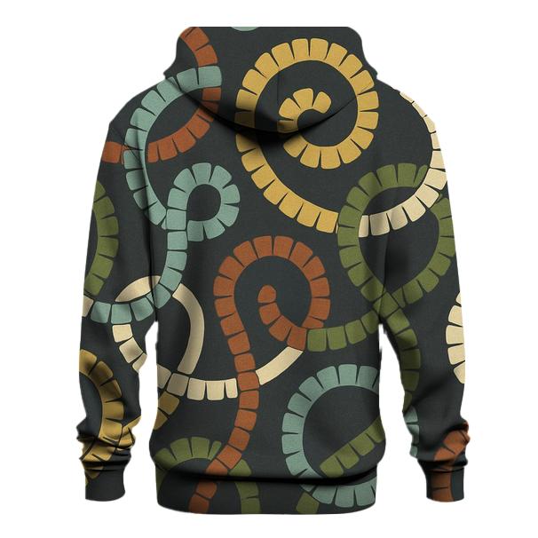 Rainbow Telephone Cord Spirals lightweight hoodies