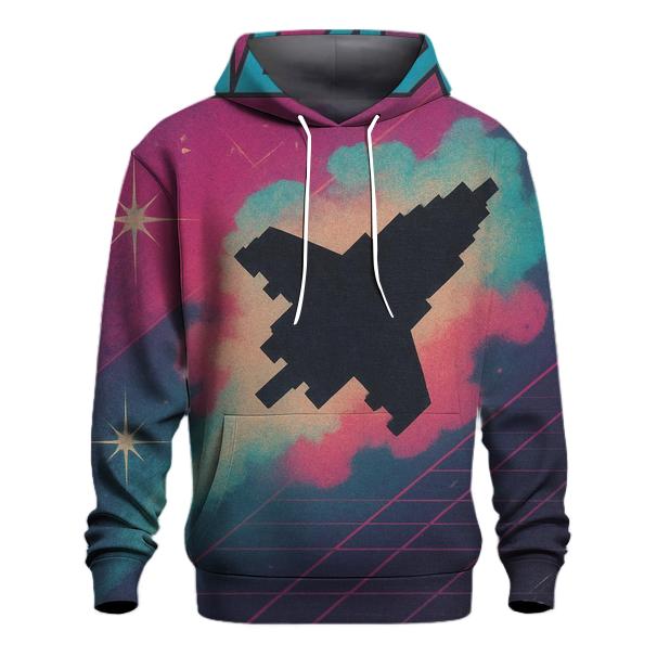 Retro Arcade Nebula Cabinet Art hoodie trends