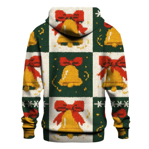 Bells In Zero Gravity Checker Design zip-up hoodies