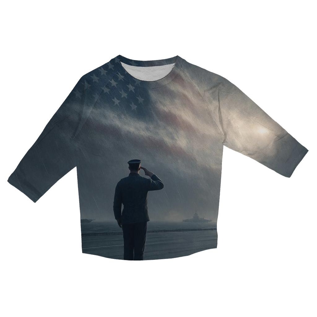 Liberty Beacon Over Silent Sea custom 3/4 sleeve shirts