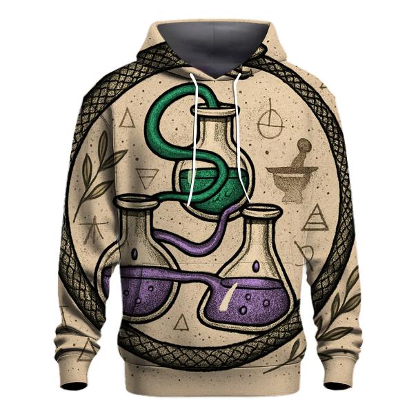 Ouroboros Garden Of Alchemical Vials pullover hoodies