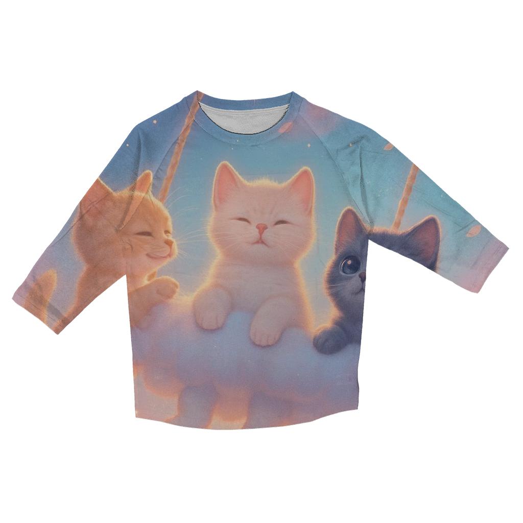 Cloud Swing Starwatch Kittens cotton quarter sleeve shirts