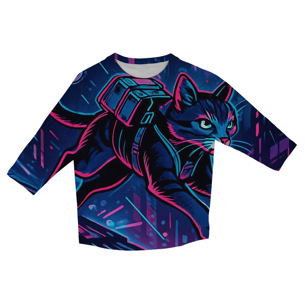 Neon Alley Courier Cat stylish quarter sleeve tops