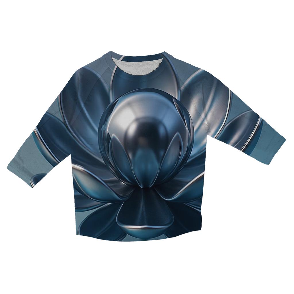 Chrome Petal Mirage printed three quarter sleeve shirts