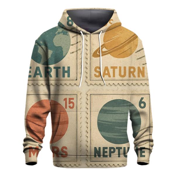Cracked Ink Planetary Postage Stamp Set embroidered hoodies