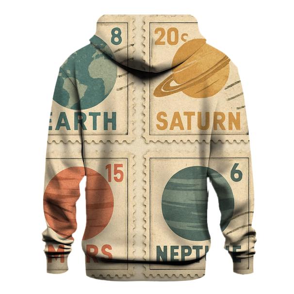 Cracked Ink Planetary Postage Stamp Set embroidered hoodies