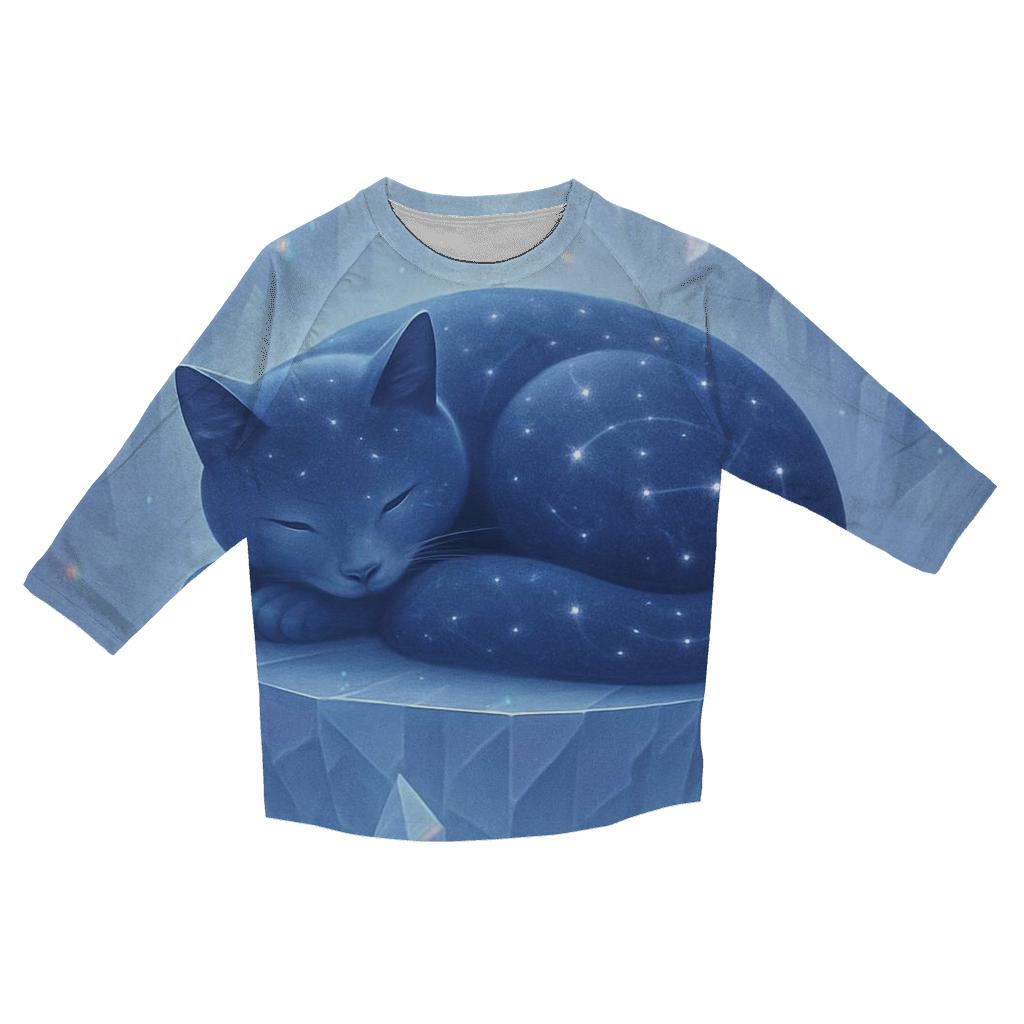 Crystal Cave Dreamer Cat trendy 3/4 sleeve tops