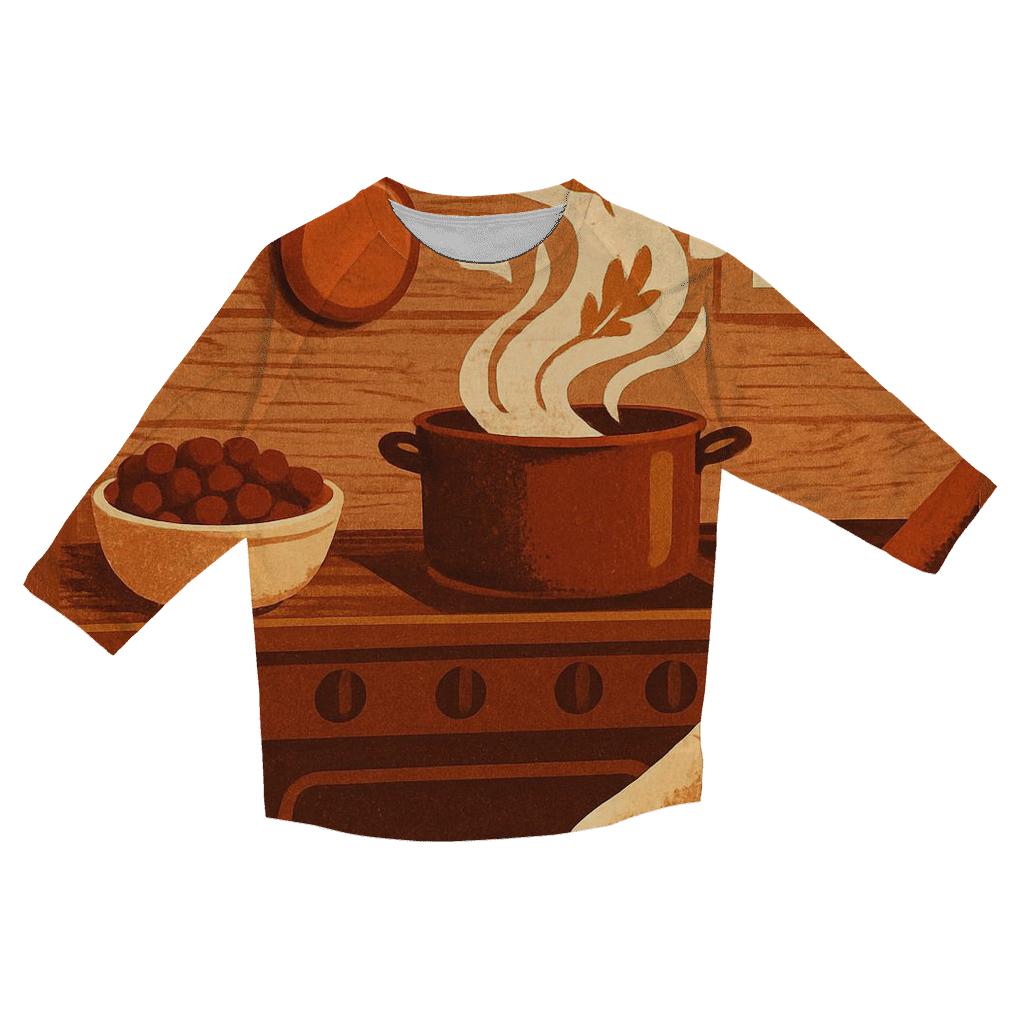 Thankful Kitchen Steam Glow trendy 3/4 sleeve tops