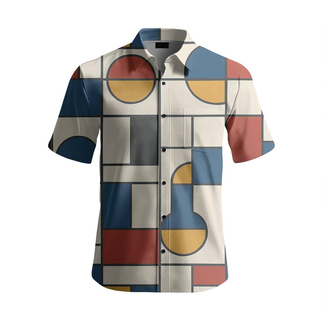 Bauhaus Weimar Grid With Primary Circle Duets personalized embroidery shirts