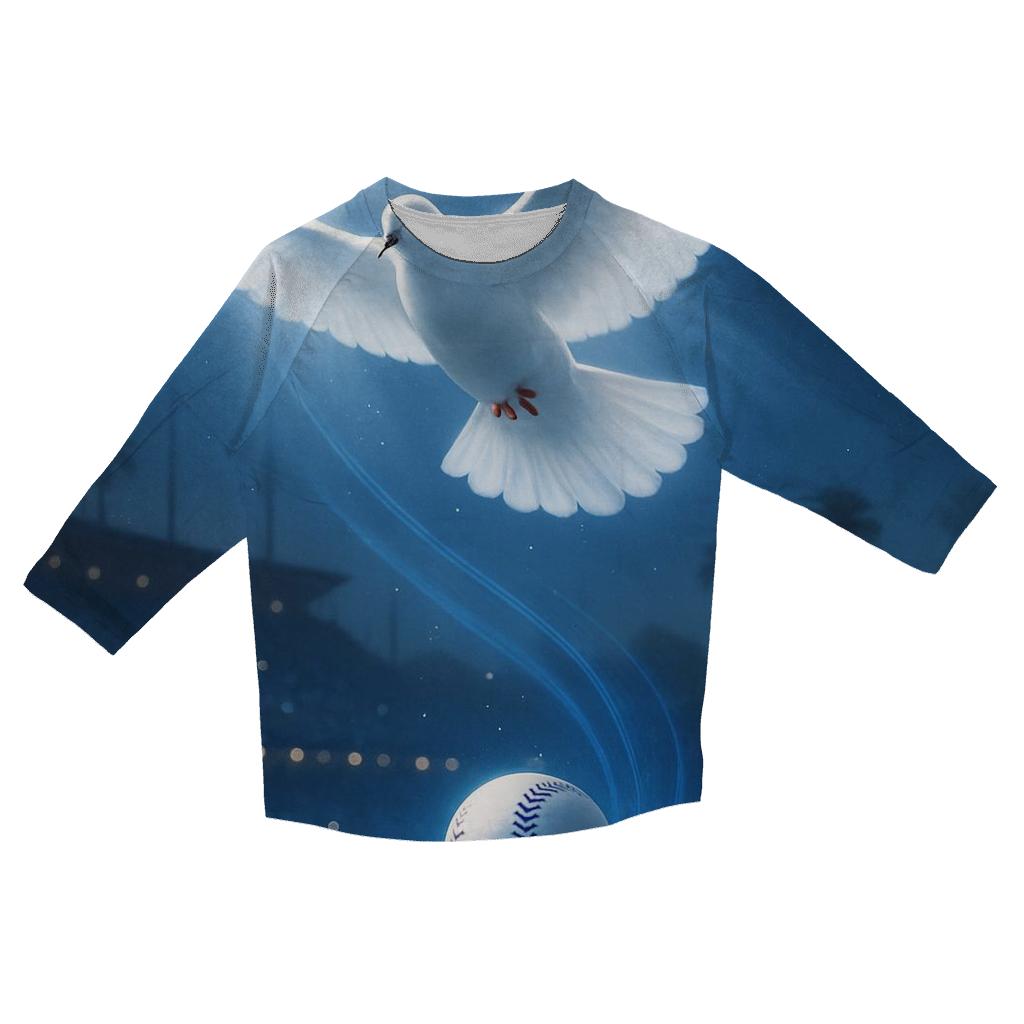 Rally Dove Over Radiant Field designer 3/4 sleeve blouses